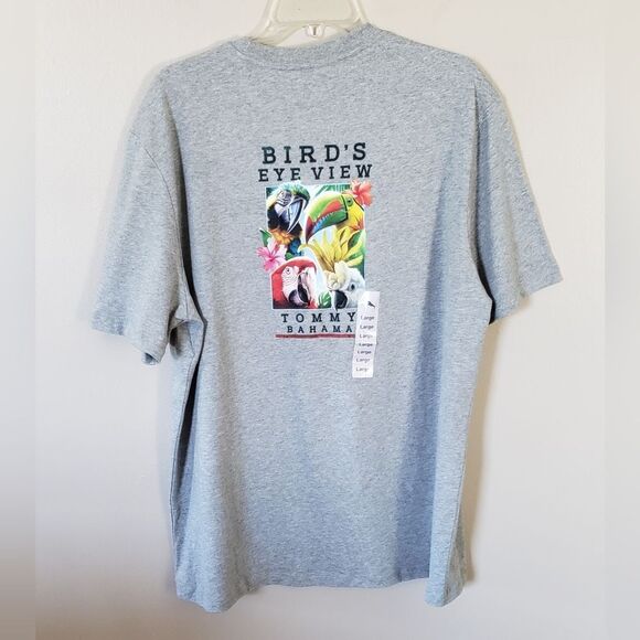 NWT Tommy Bahama 100% Cotton Men's Gray Tshirt Size Large - Picture 2 of 6